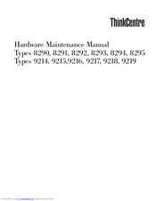 Lenovo ThinkCentre 8292 Hardware Maintenance Manual