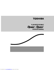 Toshiba DP80F Operator's Manual