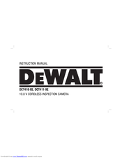 DeWalt DCT411-XE Instruction Manual