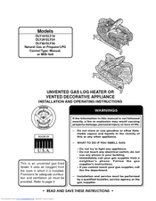 Monessen Hearth DLY30PV Installation And Operating Instructions Manual