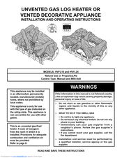 Monessen Hearth HVFL24PM Installation And Operating Instructions Manual