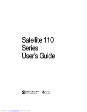 Toshiba Satellite 110 Series User Manual