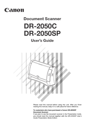 Canon imageFORMULA DR-2050SP User Manual