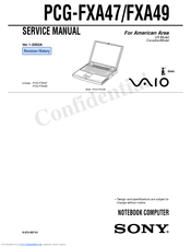 Sony PCG-FXA47 VAIO User Guide  (primary manual) Service Manual