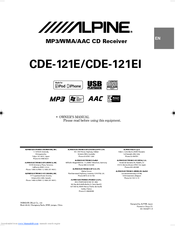 Alpine CDE-121E Owner's Manual