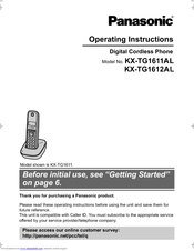 Panasonic KX-TG1611AL Operating Instructions Manual