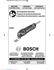 Bosch MX30E Operating/Safety Instructions Manual