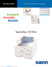 Savin Savinfax 3725e User Manual