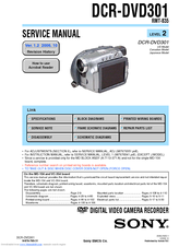 Sony Handycam DCR-DVD301 Service Manual
