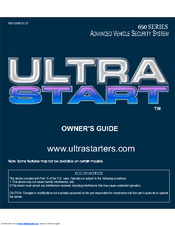 Ultra Start 650 Series Owner's Manual