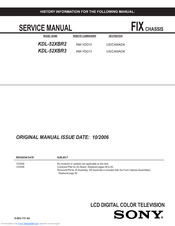 Sony BRAVIA KDL-52XBR3 Service Manual