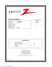 Zenith R50W46 Service Manual