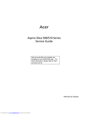 Acer Aspire iDea 500 Series Service Manual