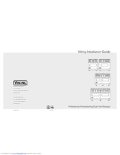 Viking Professional Freestanding Dual Fuel Ranges Installation Manual