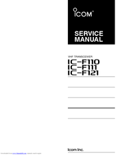Icom iF110 Service Manual