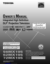 Toshiba 62MX195 Owner's Manual