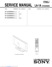 Sony XBR Grand WEGA KF-50XBR800 Service Manual