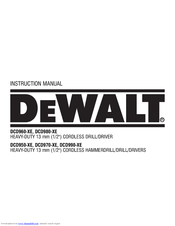 DeWalt DCD970-XE Instruction Manual