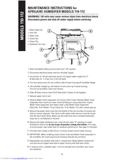 Aprilaire 10-112 Maintenance Instructions Manual