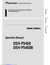 Pioneer DEH-P5450B Operation Manual