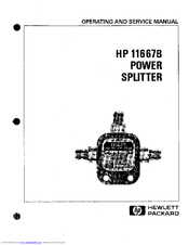 HP 11667B Operating And Service Manual