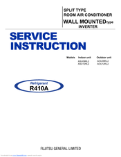 Fujitsu ASU09RL2 Service Instructions Manual