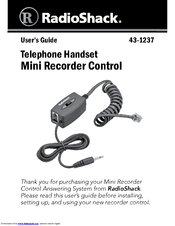 Radio Shack 43-1237 User Manual