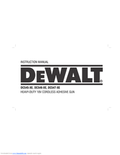 DeWalt DC546-XE Instruction Manual