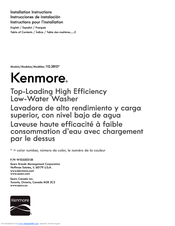 Kenmore 110.2810 Installation Instructions Manual