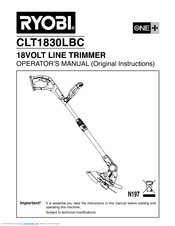 Ryobi CLT1830LBC Operator's Manual