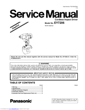 Panasonic EY7206 Service Manual