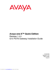Avaya one-X G10 PSTN Installation Manual