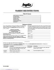 Inglis Washer User Instructions