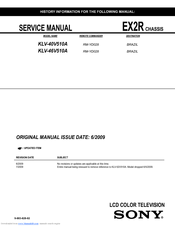 Sony KLV-40V510A Service Manual