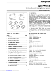 Honeywell YZ667A1060 Installation Manual