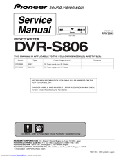 Pioneer DVR-S806 Service Manual