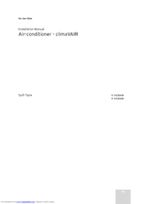 Vaillant climaVAIR V 7-025NW Installation Manual