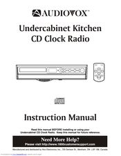 Audiovox KCD3180 Instruction Manual