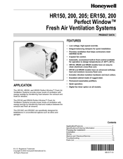 Honeywell PERFECT WINDOW ER150 Product Data