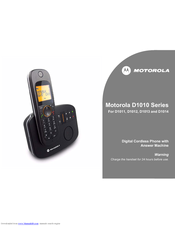 Motorola D1013 User Manual