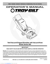 Troy-Bilt 060 series Operator's Manual