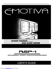Emotiva RSP-1 User Manual