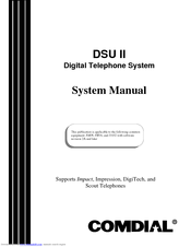 Comdial DSU II Series System Manual