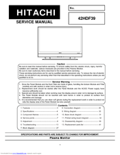 Hitachi 42HDF39 Service Manual