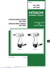 Hitachi WH 12DH Technical Data And Service Manual
