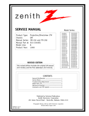 Zenith A60M91W9 Series Service Manual