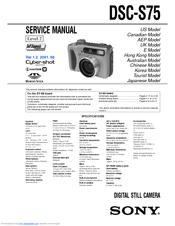 Sony Cyber-shot DSC-S75 Service Manual