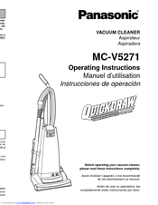 Panasonic MCV5271 - UPRIGHT VACUUM PLAT Operating Instructions Manual