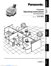 Panasonic Panafax DX-800 Fax Manual