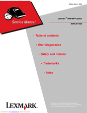 Lexmark 4600 Series Service Manual